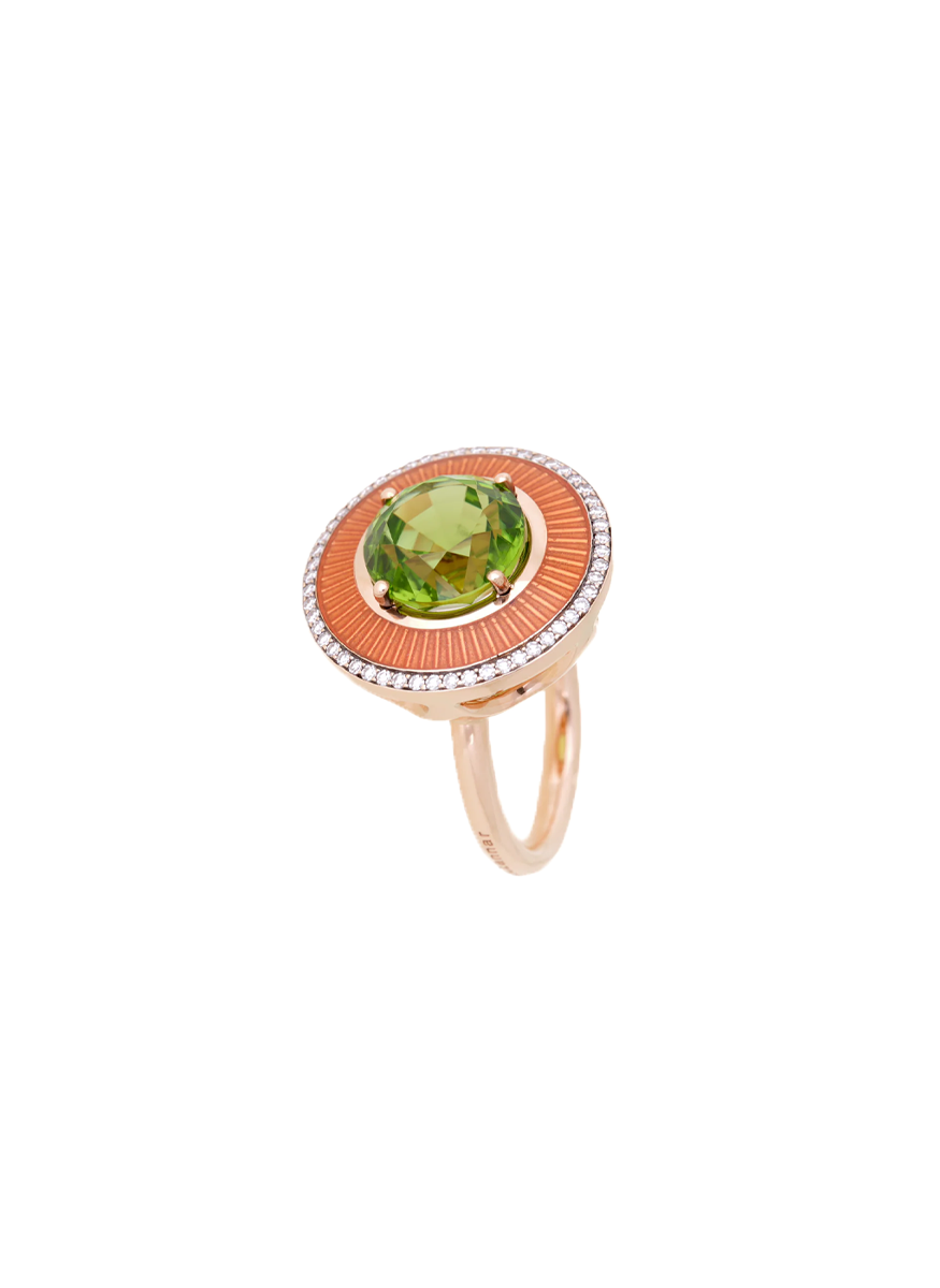 Mina Peridot Ring, Orange