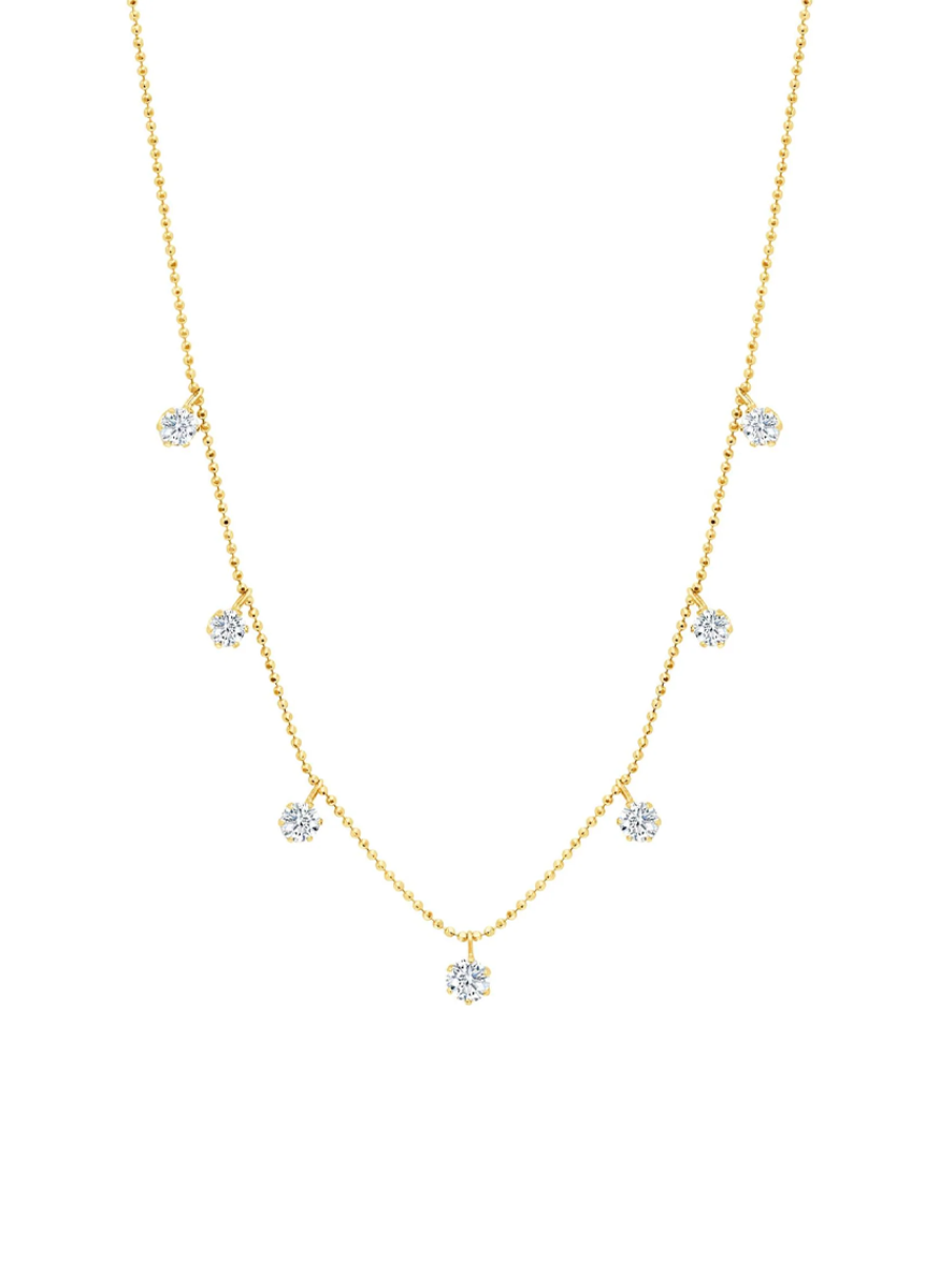 Medium Floating Diamond Necklace