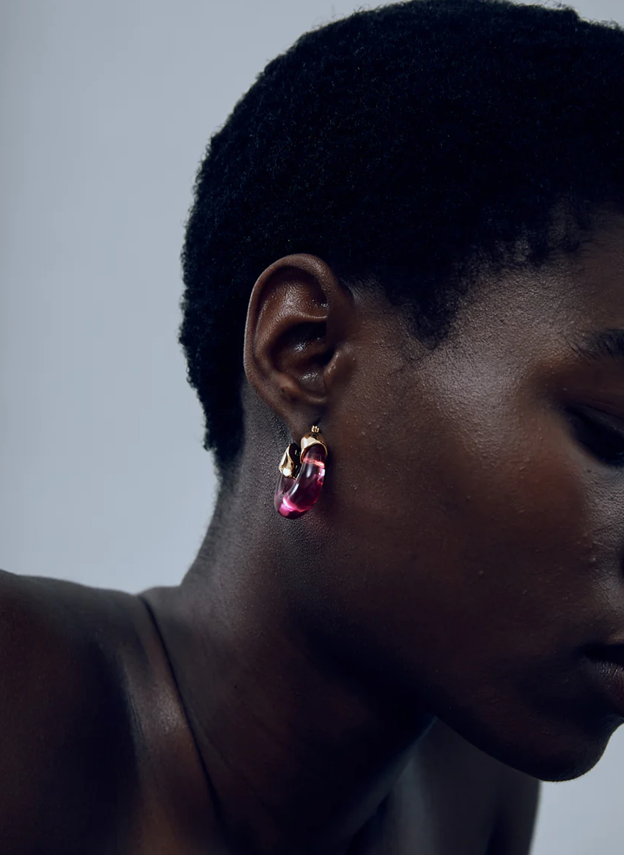 Mini Organic Hoops, Flamingo - Lizzie Fortunato