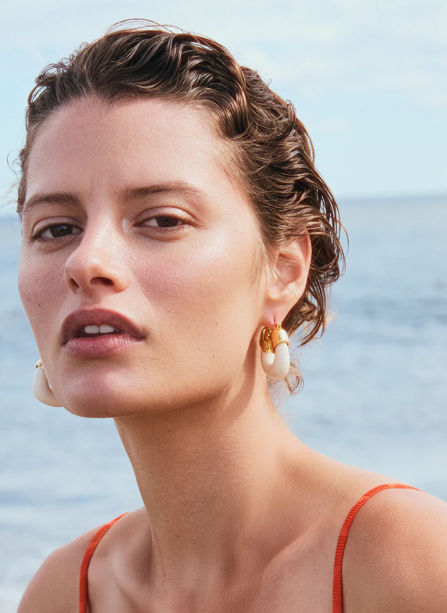 Organic Hoops in Alabaster