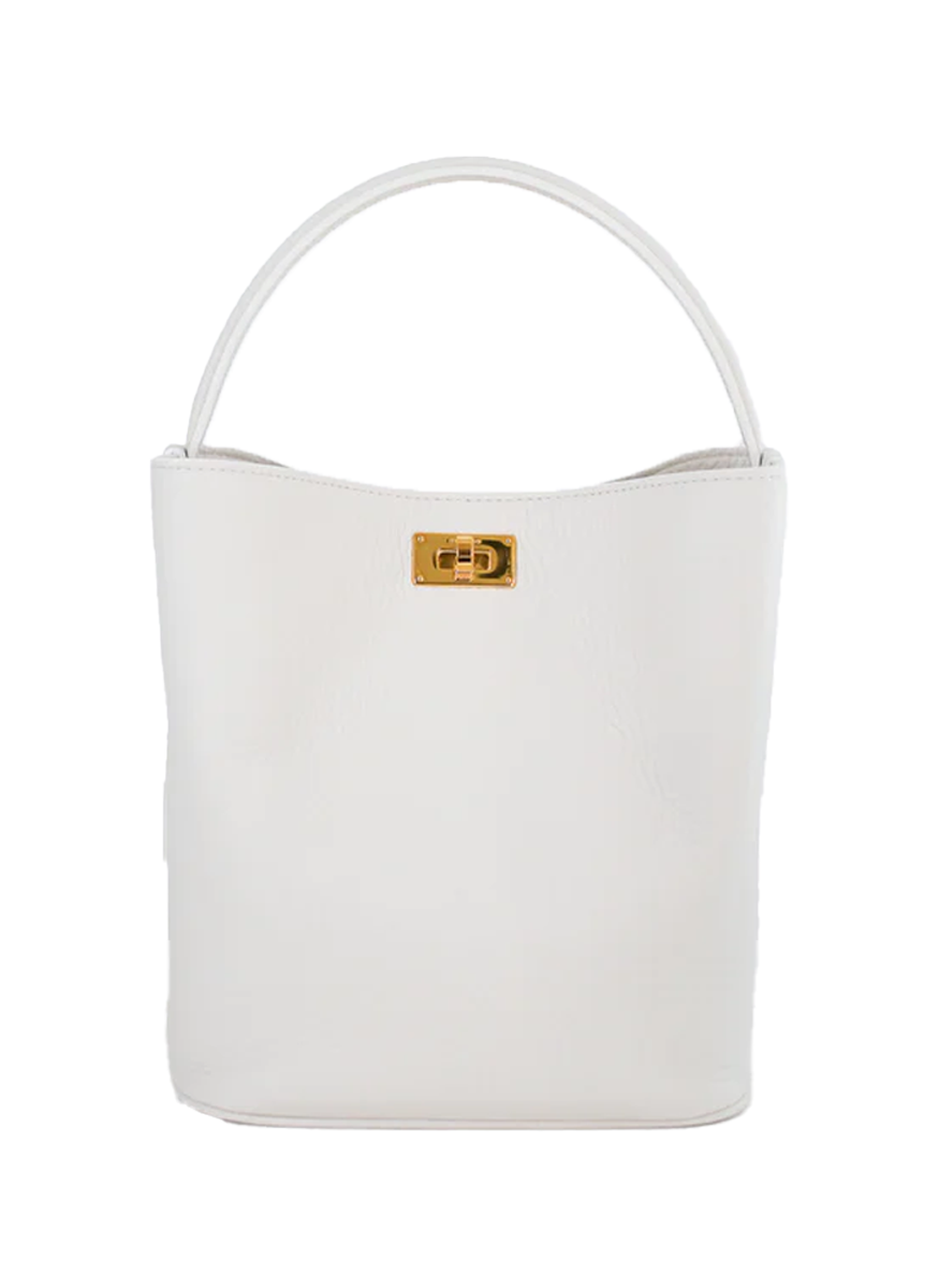 Odeon Mini Bucket Bag in Craie