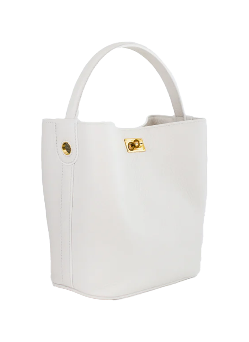 Odeon Mini Bucket Bag in Craie