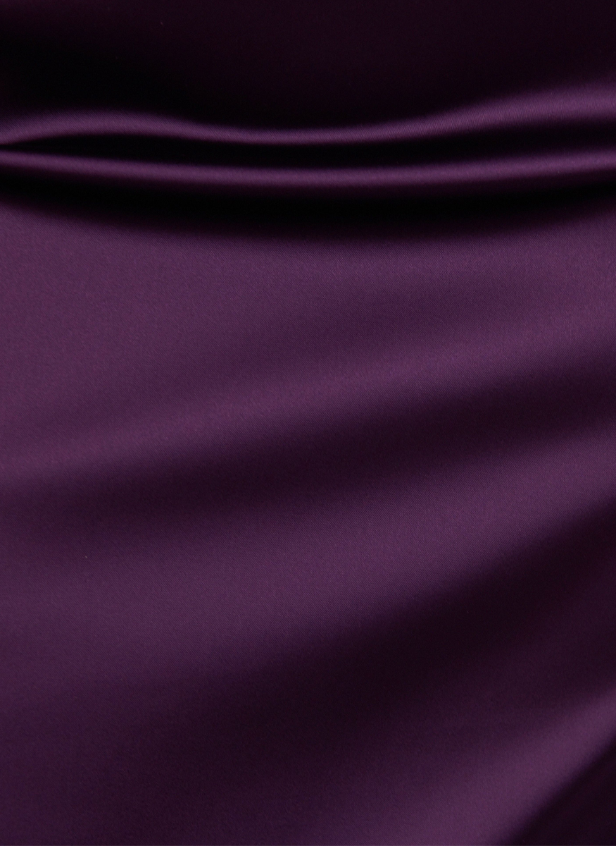 Evening Gown in Claret Stretch Satin Duchesse - Talbot Runhof