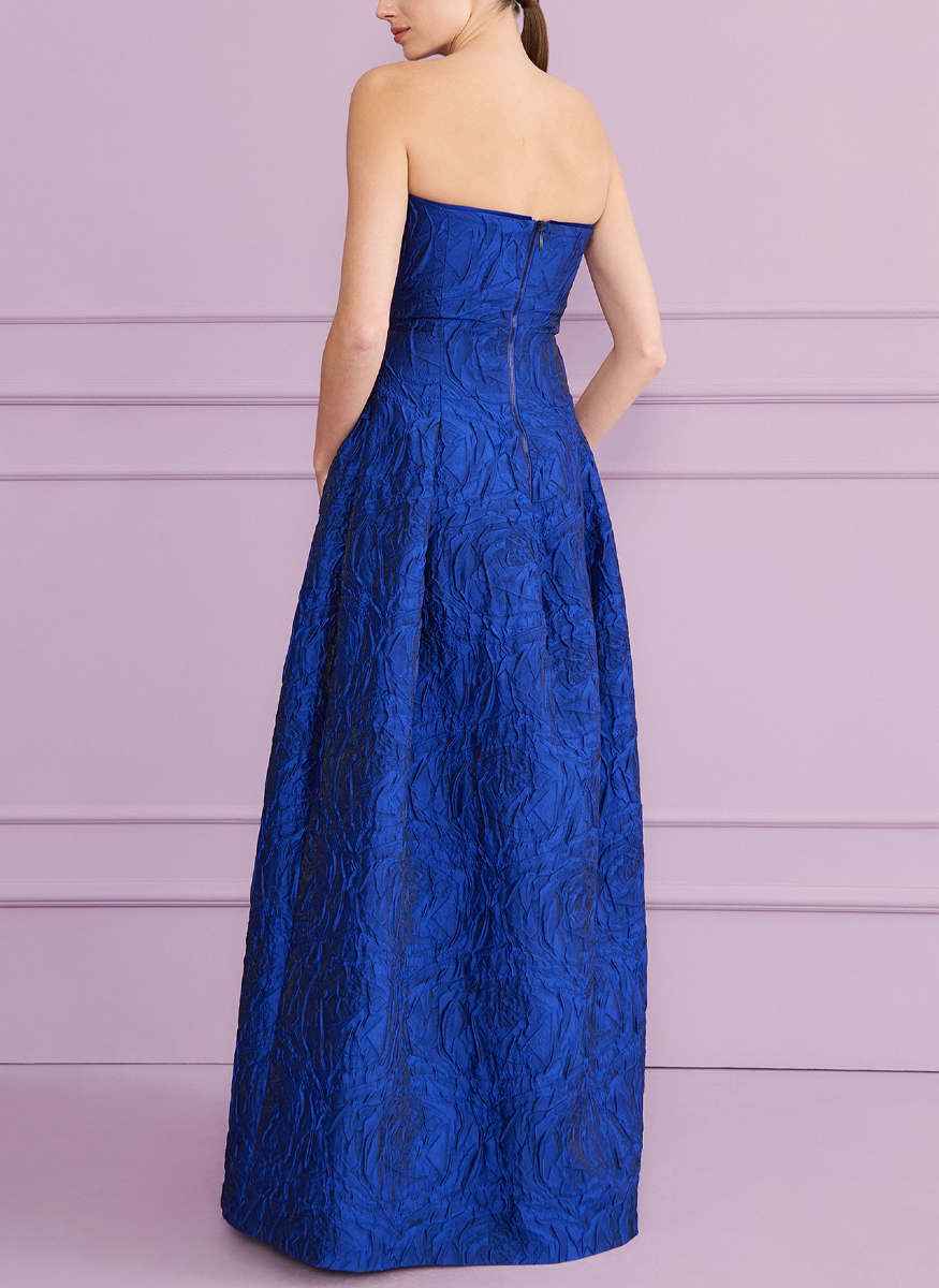 Ball Gown and Stole in Poiret Rose Jacquard - Talbot Runhof