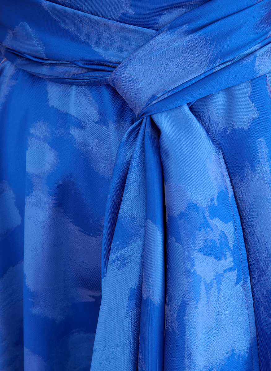 Soft Jacquard Off the Shoulder Gown - Talbot Runhof