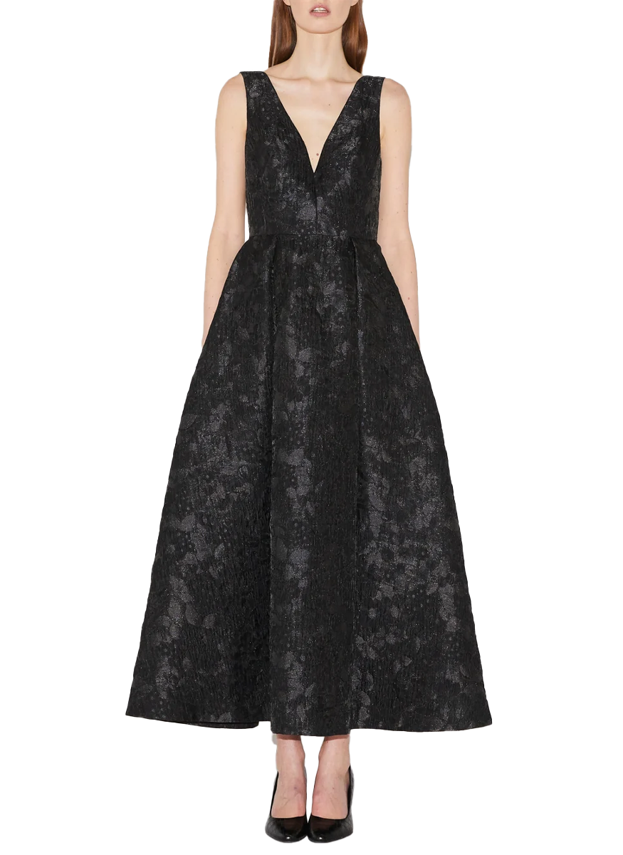 Omaya Cloque Midi Dress - Huishan Zhang