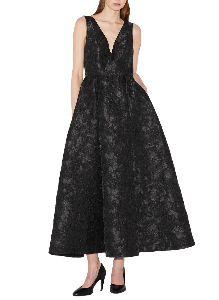Omaya Cloque Midi Dress - Huishan Zhang
