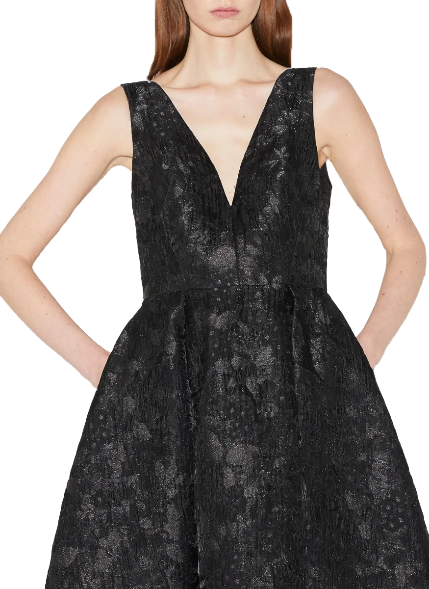 Omaya Cloque Midi Dress - Huishan Zhang