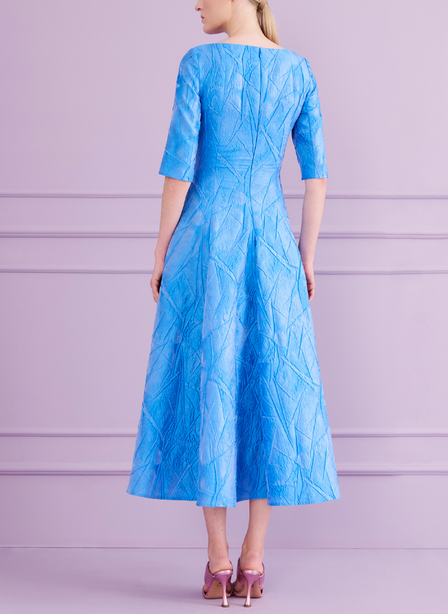 Mikado Jacquard Midi Dress