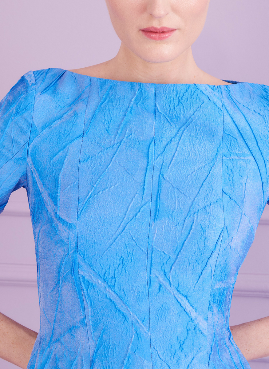Mikado Jacquard Midi Dress - Talbot Runhof