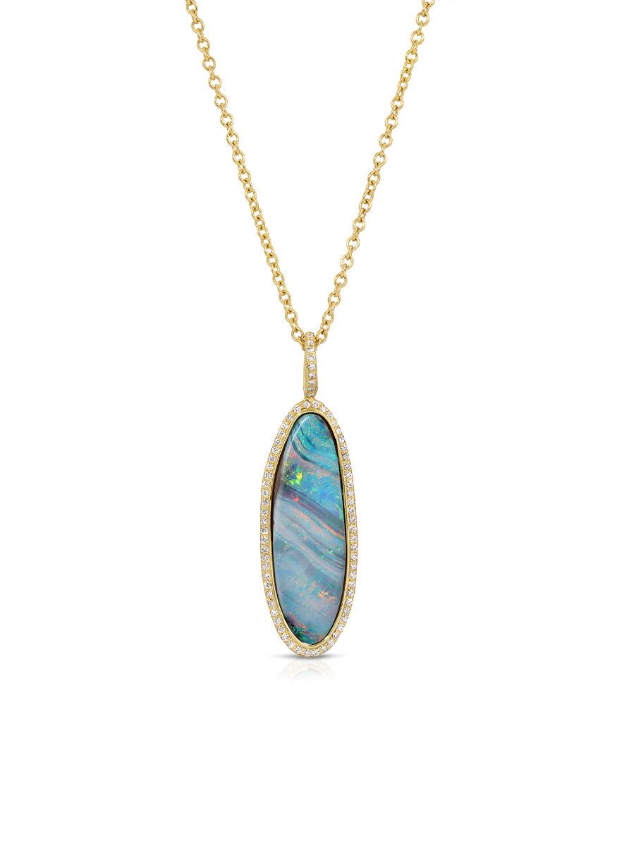 Boulder Opal Pendant Necklace