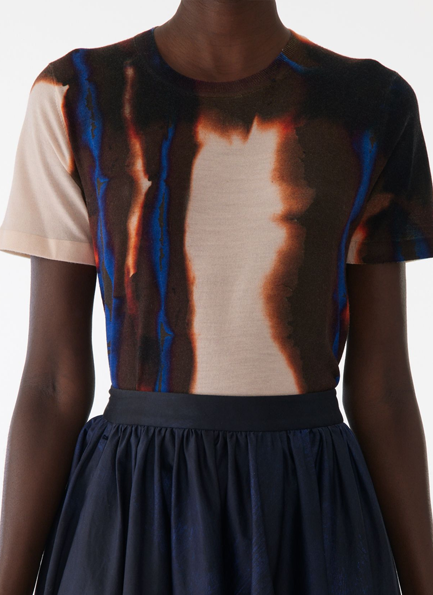 Burned Stripe Wool Twinset - Jason Wu Collection