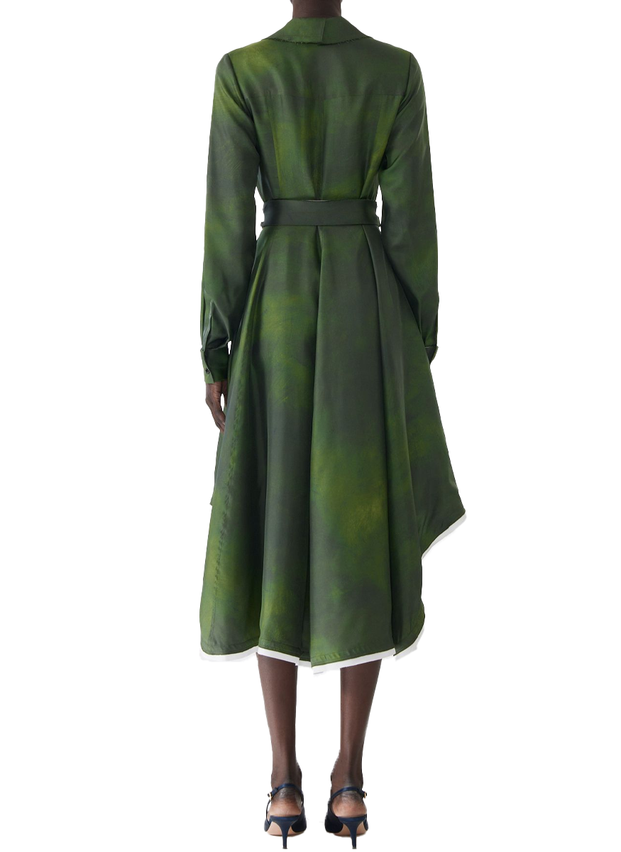 Smudged Canvas Silk Twill Shirtdress - Jason Wu Collection