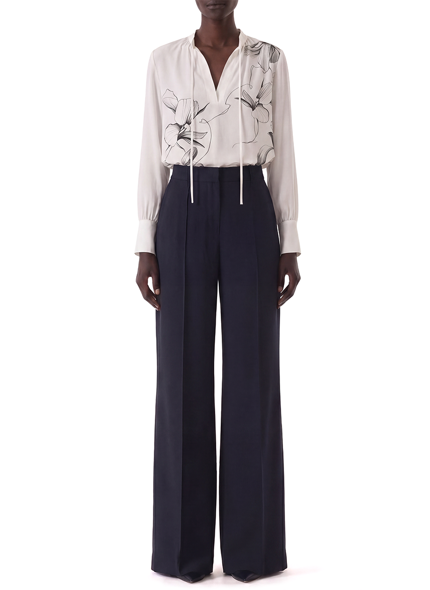 Shadow Floral Silk Twill Top - Jason Wu Collection
