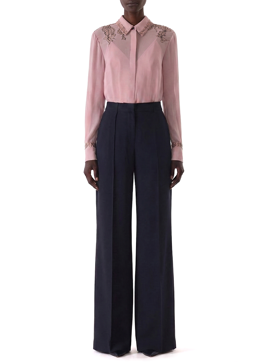 Crepe Chiffon Button-Up Shirt - Jason Wu Collection