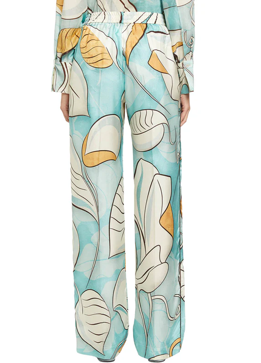 Doride Pant in Geometric Leaves - F.R.S For Restless Sleepers