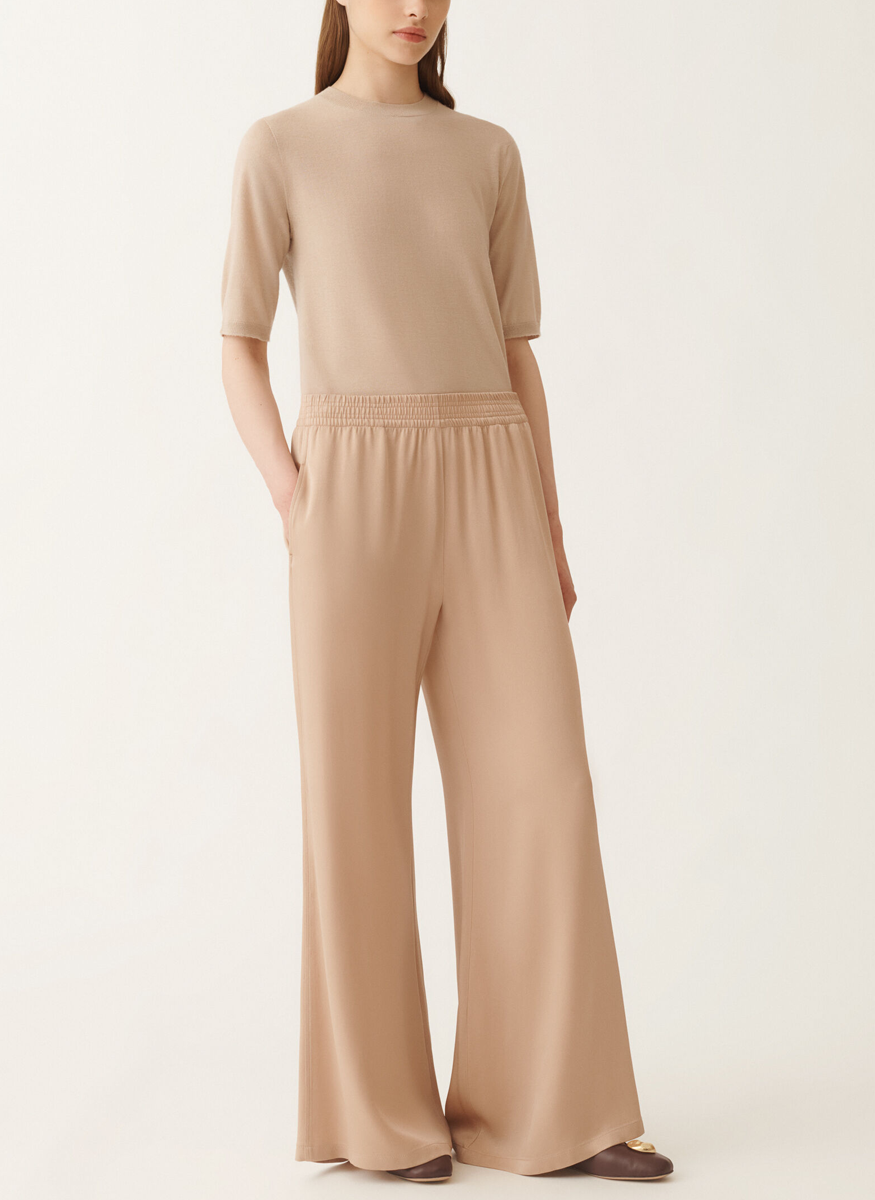 Enver Satin Wide Jogging Trouser - Fabiana Filippi