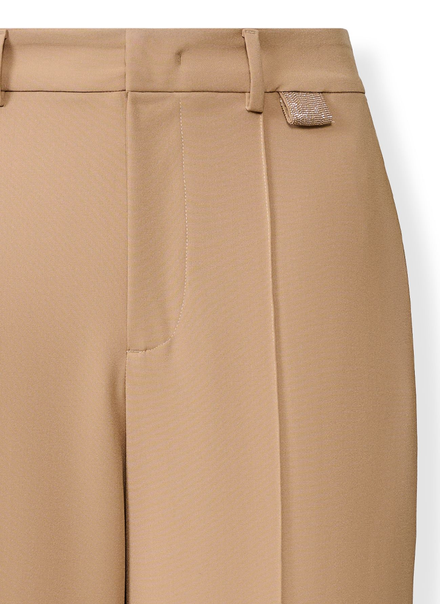 Tech Fluid Wool Wide Straight Leg Pant - Fabiana Filippi
