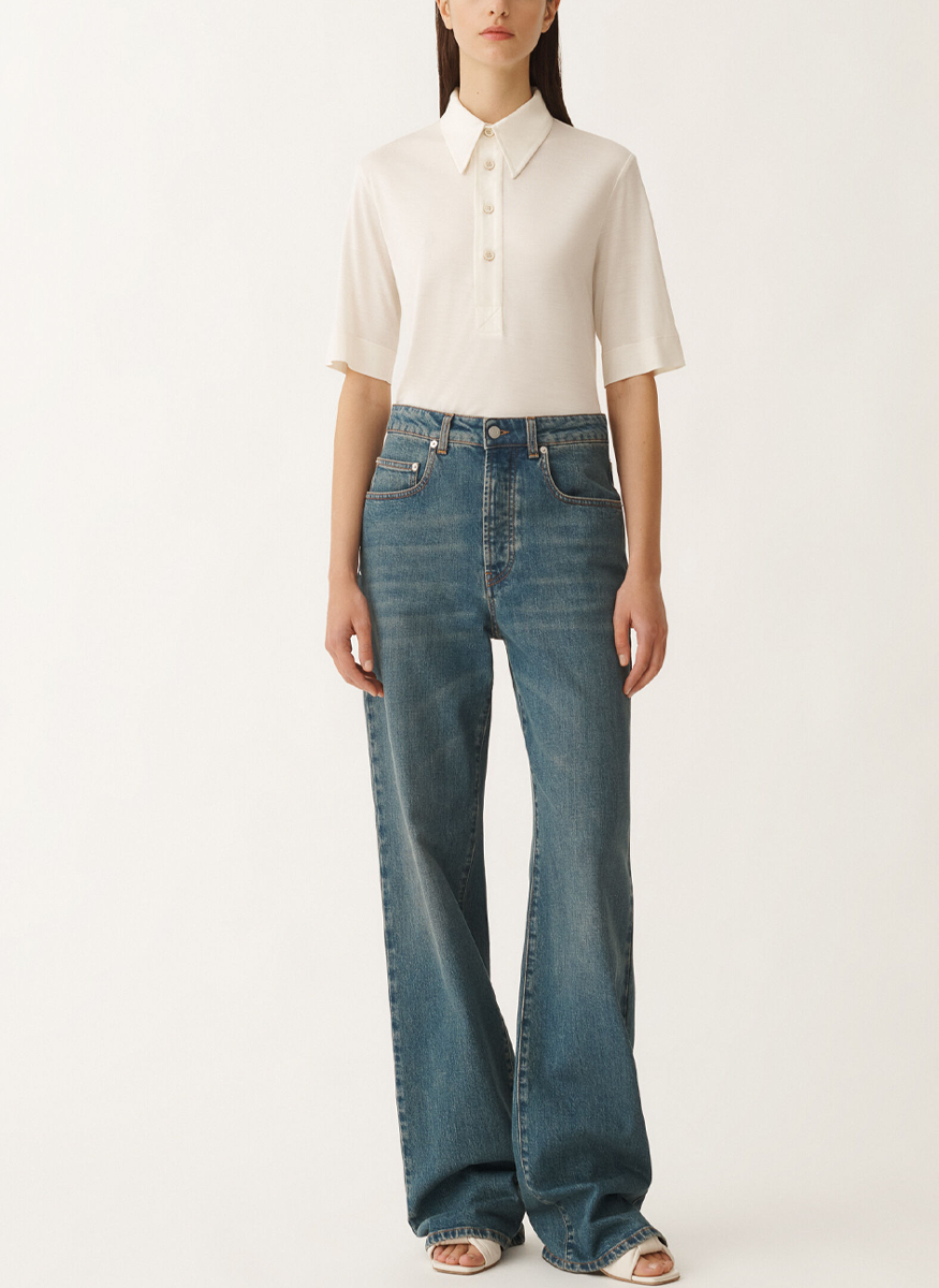 Straight Leg 5 Pocket Jeans - Fabiana Filippi