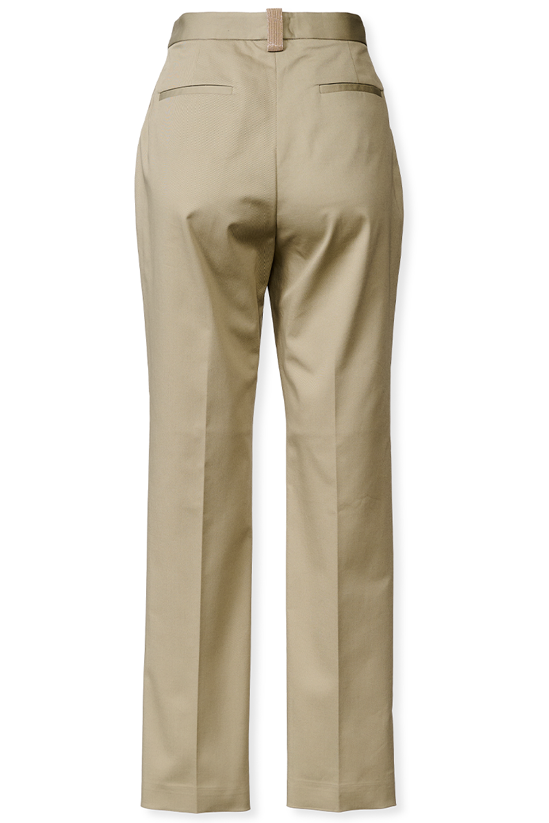 Cotton Gabardine Regular Fit Trousers