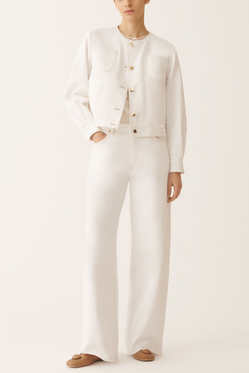 Denim Wide-Leg 5 Pocket Jeans