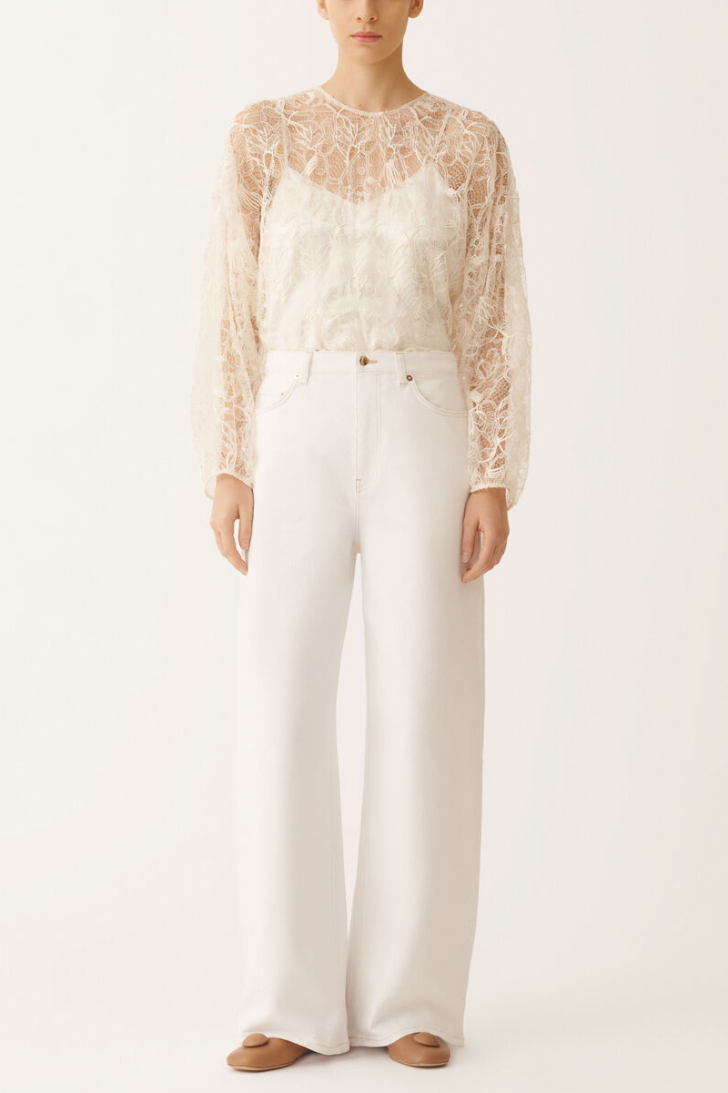 Denim Wide-Leg 5 Pocket Jeans - Fabiana Filippi