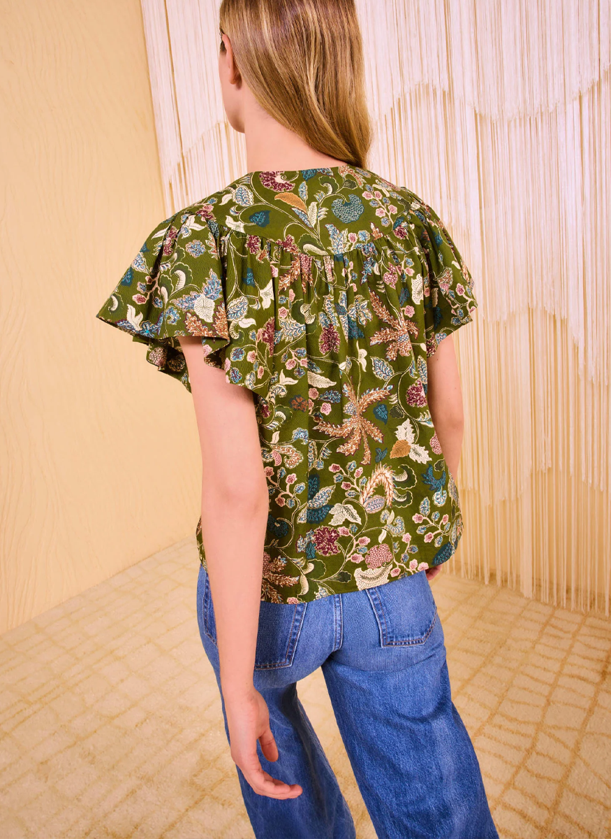 Perline Flutter Sleeve Blouse - Ulla Johnson