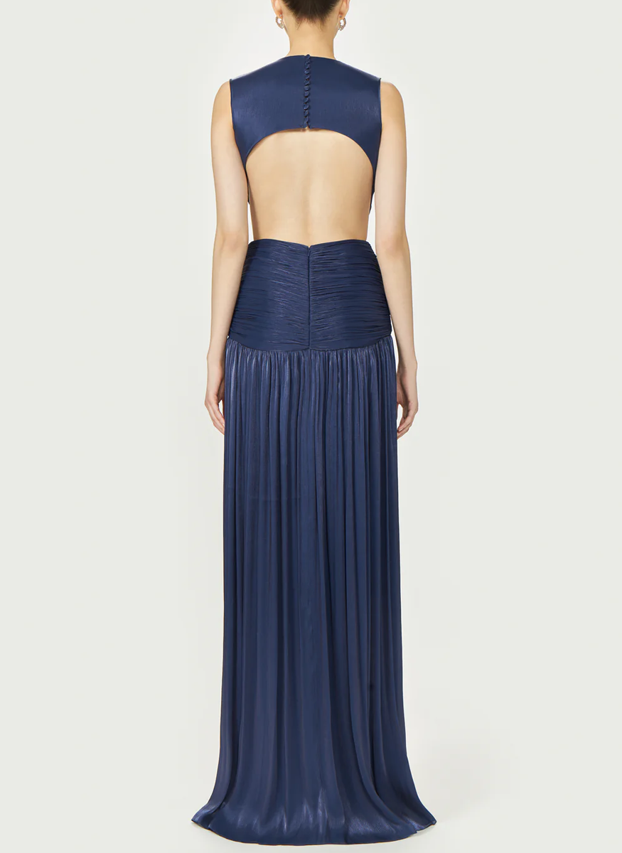 Silla Lurex Georgette Gown - Costarellos