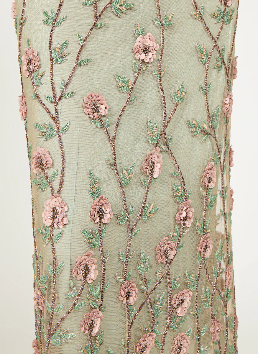 Zephee Embroidered Tulle Skirt - Costarellos