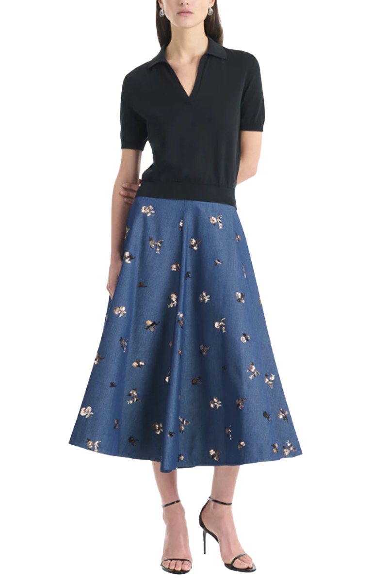Varda Skirt in Midnight