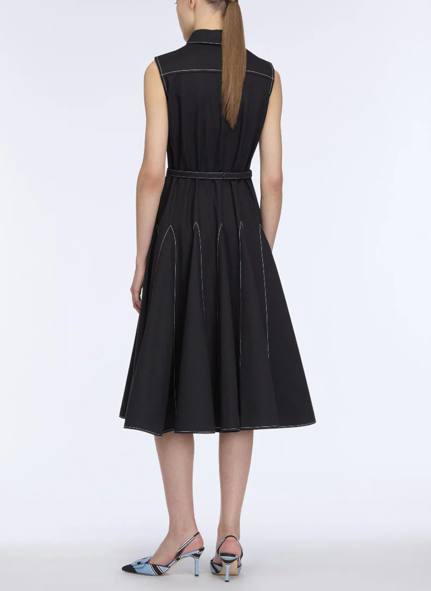 Monique Dress in Black Denim - Emilia Wickstead