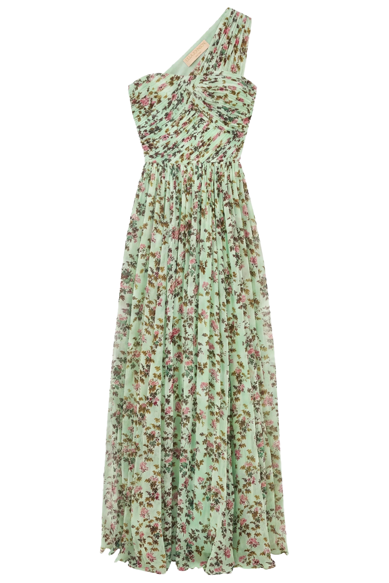 Aureline Silk One Shoulder Gown