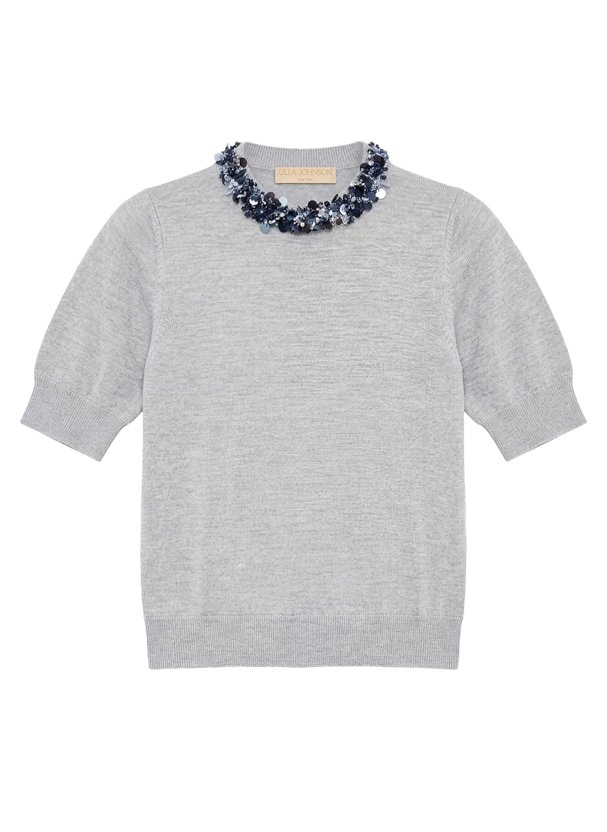 Jude Short Sleeve Embellished Top