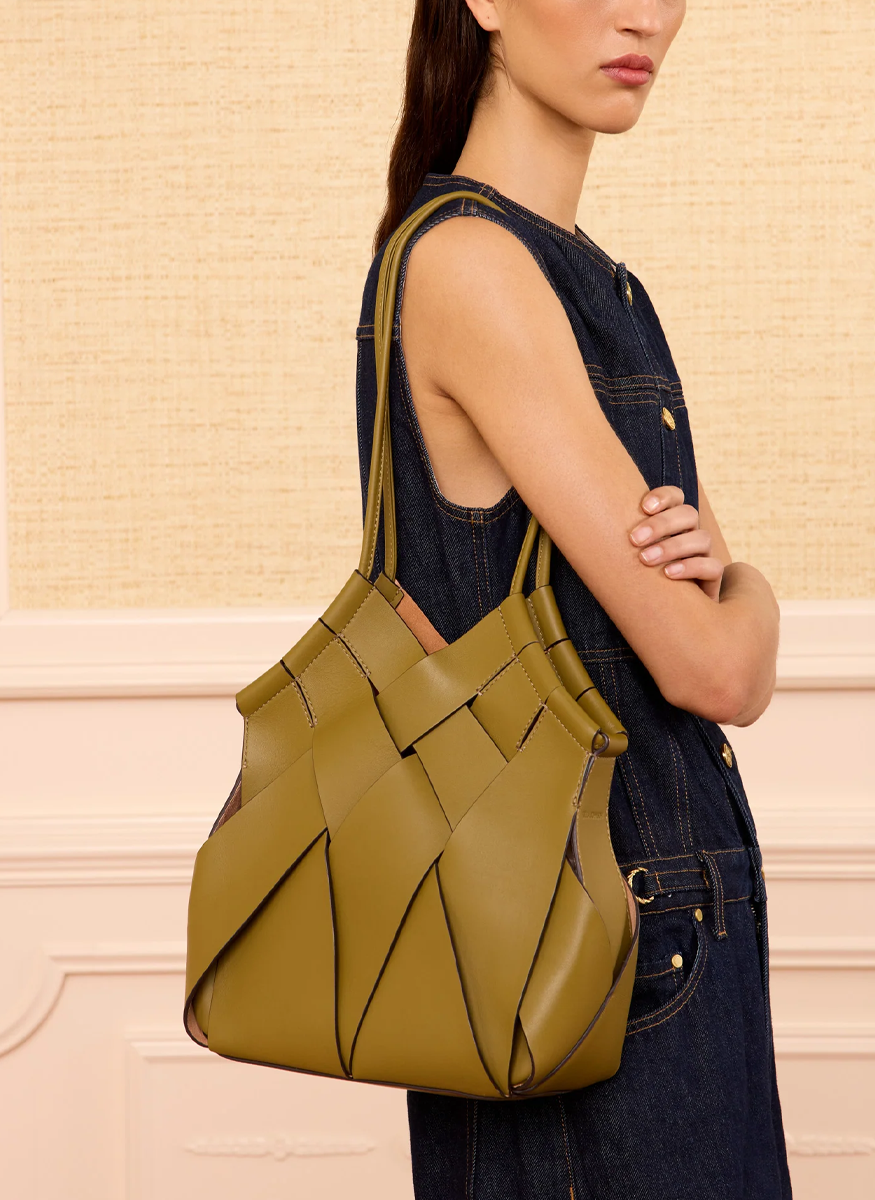 Charlotte Shoulder Bag in Olive - Ulla Johnson