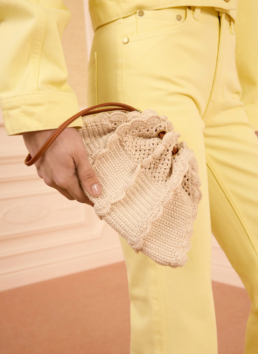 Adria Small Crochet Crossbody in Cowrie - Ulla Johnson