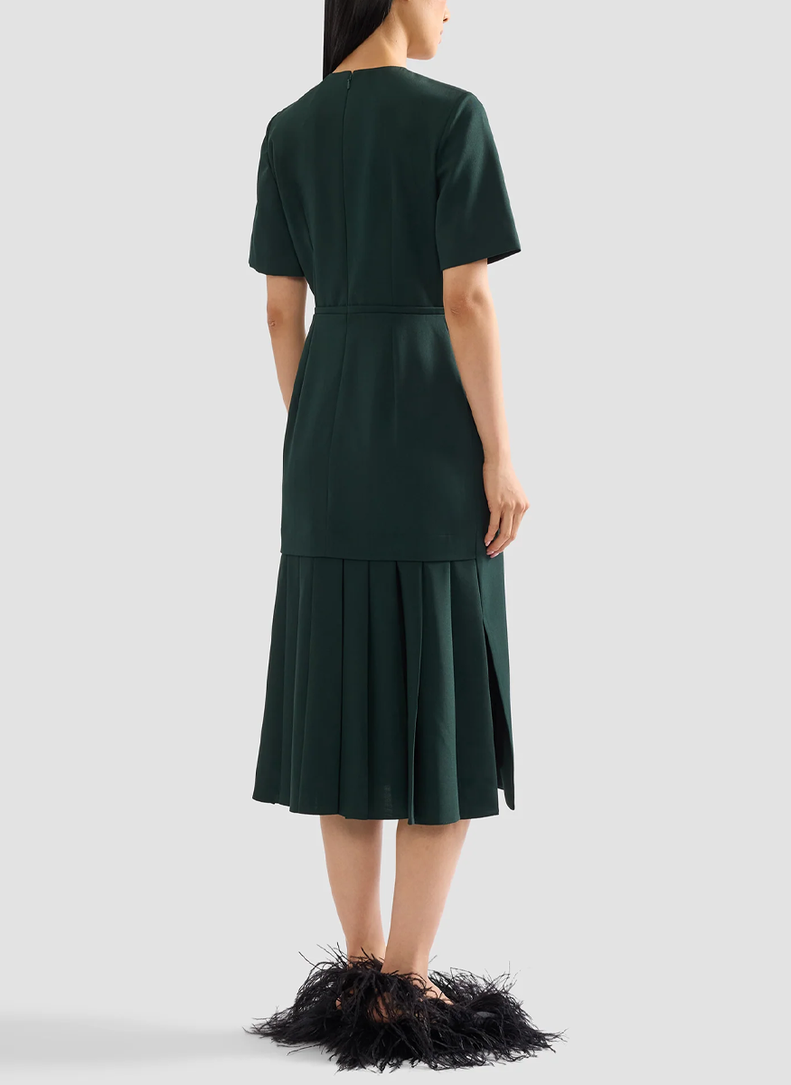 Pleatable Wool Tailored Midi Dress - Erdem