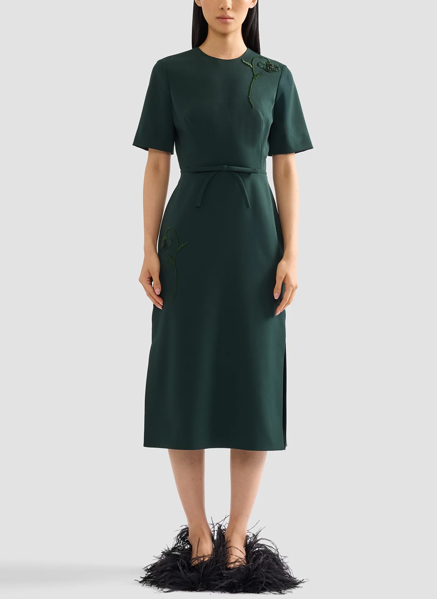 Pleatable Wool Tailored Midi Dress - Erdem