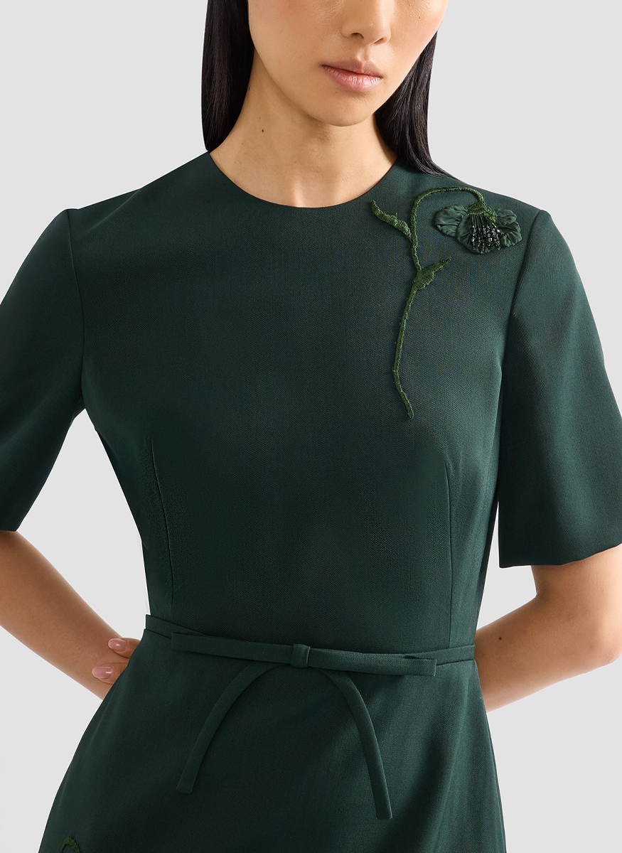 Pleatable Wool Tailored Midi Dress - Erdem