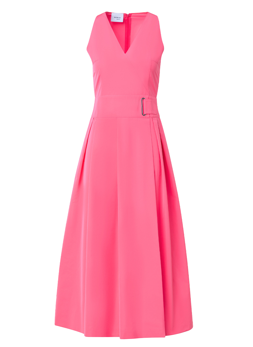 Sleeveless Flared Midi Dress