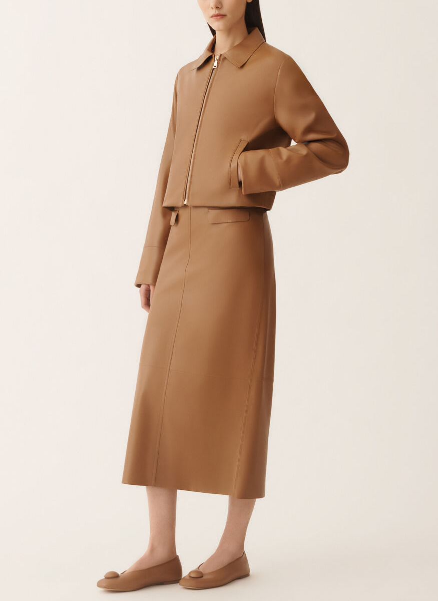 Boxy Jacket in Lissé Nappa - Fabiana Filippi