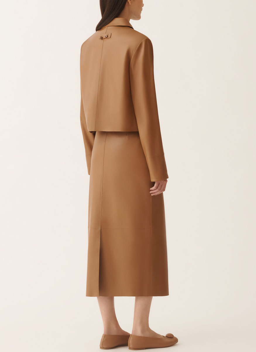 Boxy Jacket in Lissé Nappa - Fabiana Filippi