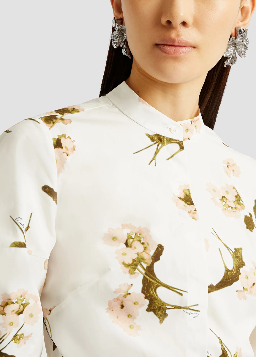 Garden Poplin Short Sleeve Top - Erdem