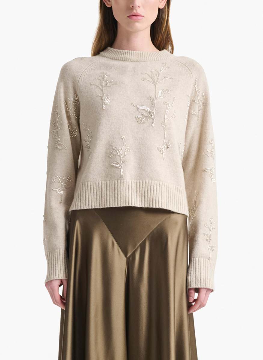 Paulie Embroidered Floral Sweater - Altuzarra