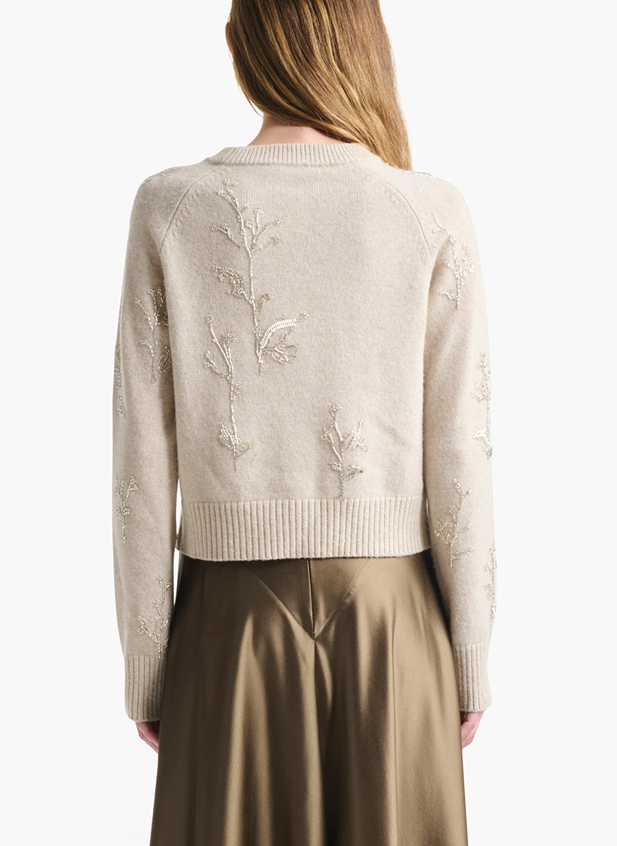 Paulie Embroidered Floral Sweater - Altuzarra