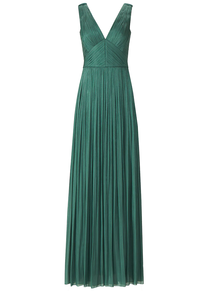 Anilia Lurex Georgette Plunge Neckline Gown