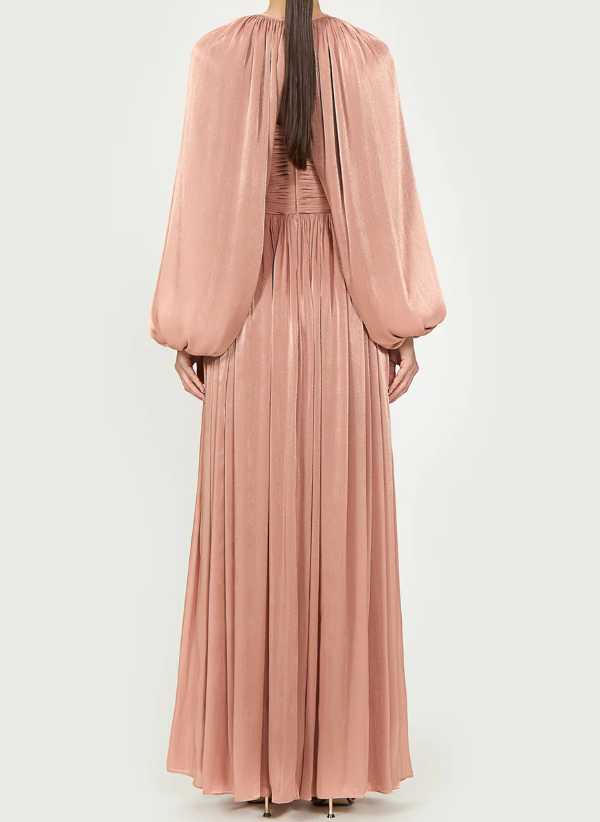 Sireen Lurex Georgette Dress - Costarellos