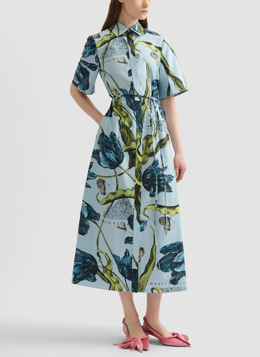 Floral Print Shirt Dress