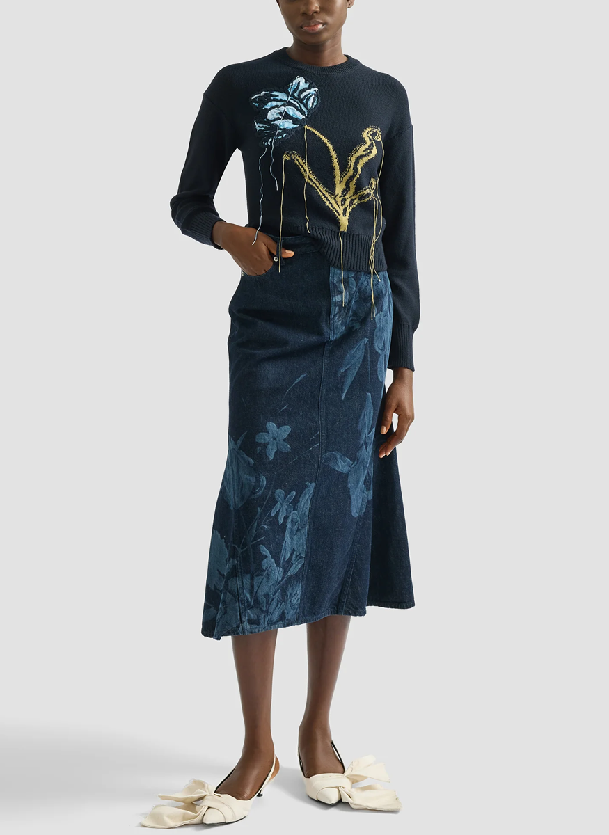 Floral Crew Neck Jumper