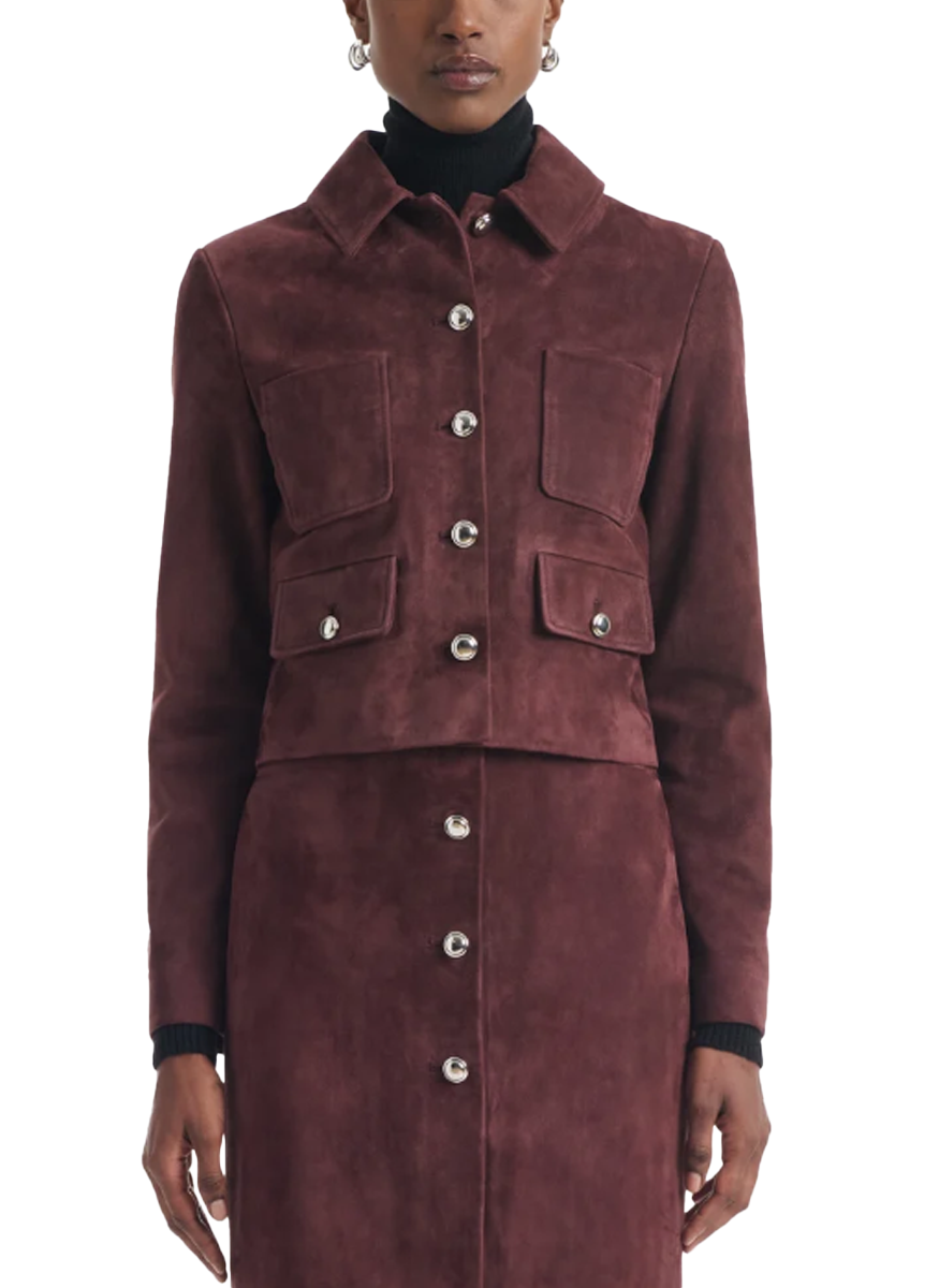 Astley Jacket in Deep Cherry - Altuzarra