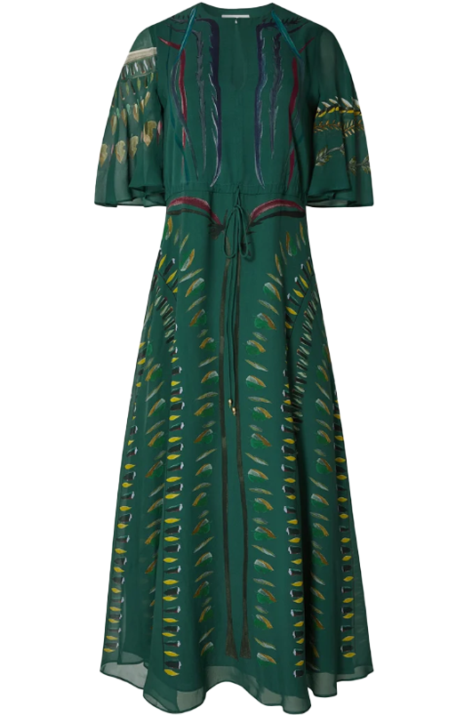 Thessaly Dress in Hunter Botanical